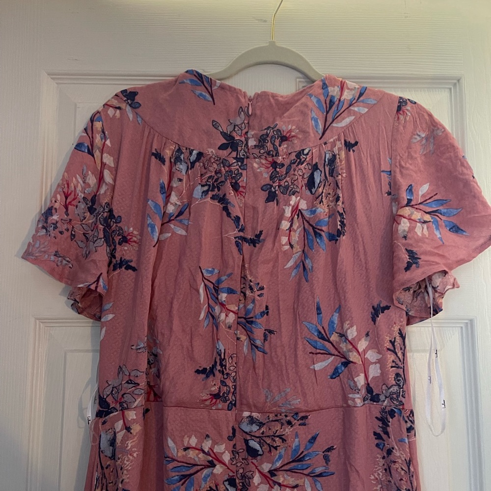 Lulus Fiorire Rose Floral Print Wrap Maxi Dress XL nwt no belt - Picture 6 of 15